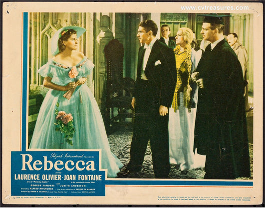 Rebecca, 1940 Original Vintage Movie Poster Lobby Card 1 Hitchcock