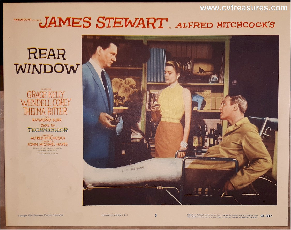 Rear Window Lobby Card Vintage movie poster Hitchcock cast2
