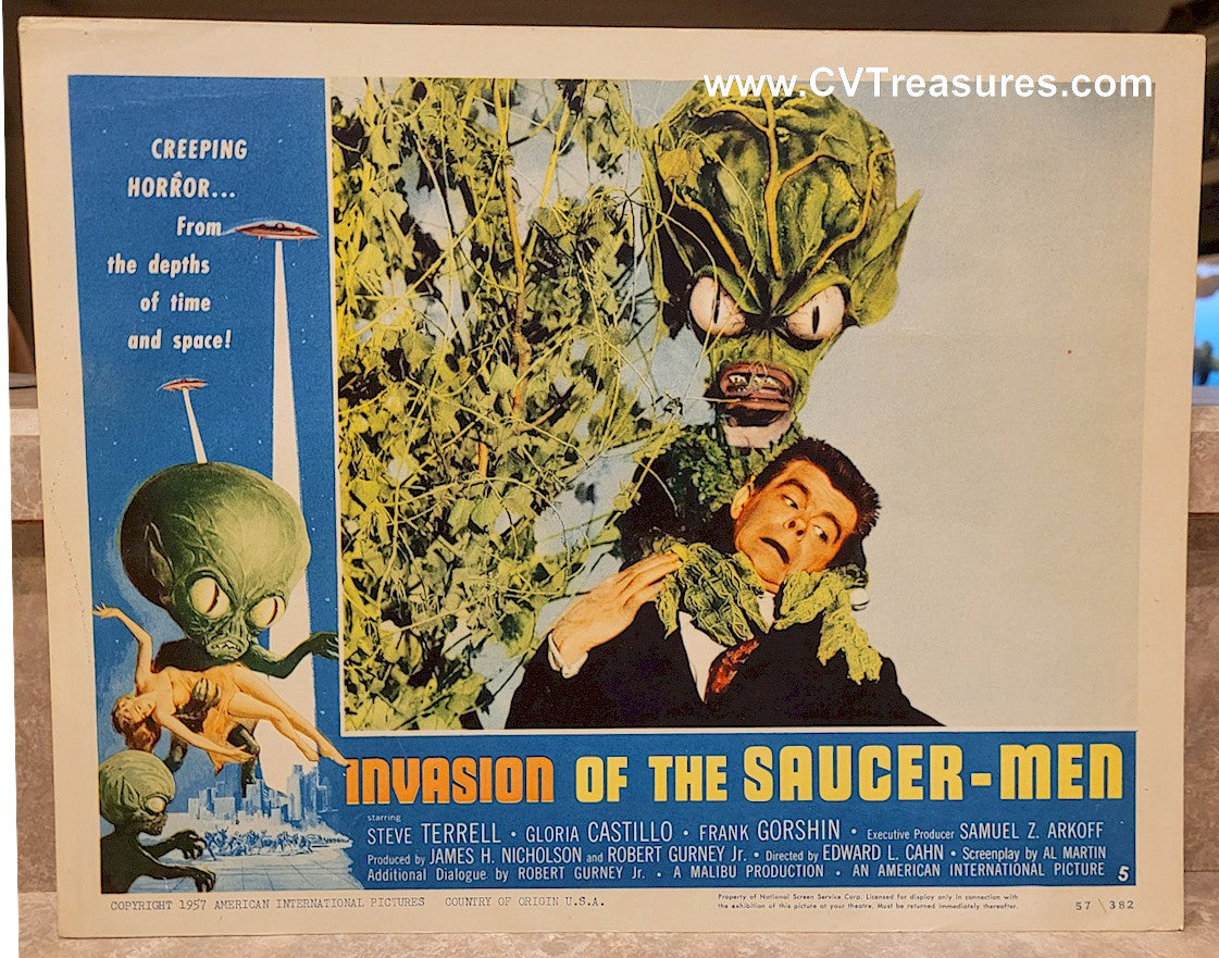 Invasion of the Saucer-Men vintage lobby card movie poster choke