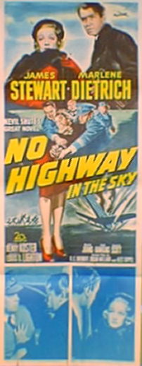 No Highway in the Sky, James Stewart, 1951, Original Insert