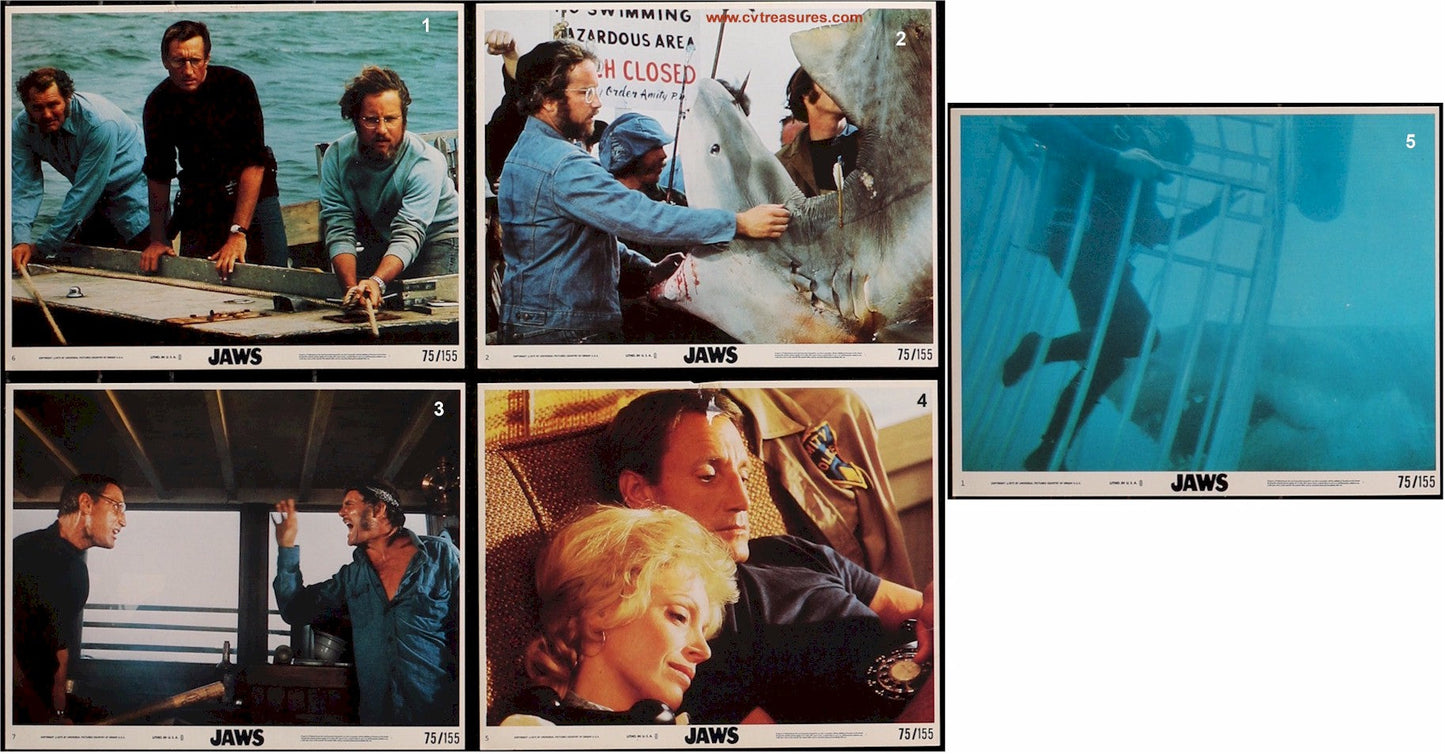 Jaws Original Vintage Mini Lobby Card Movie Posters 1975