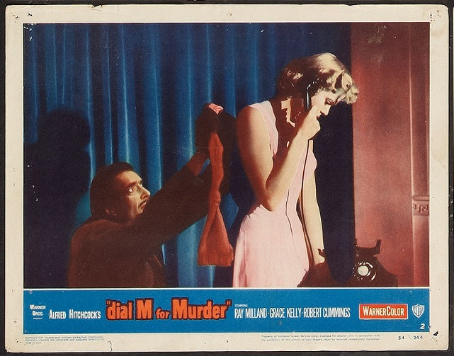 Alfred Hitchcock's Dial M for Murder, 1954, Lobby Card phone sce