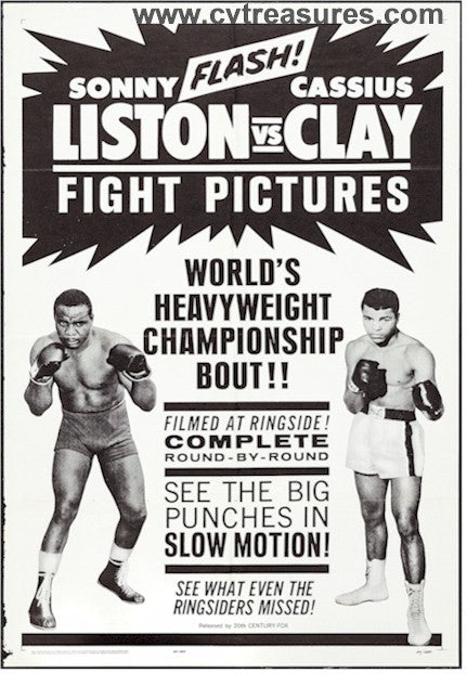 Cassius Clay (Muhammad Ali) Sonny Liston Original fight Poster