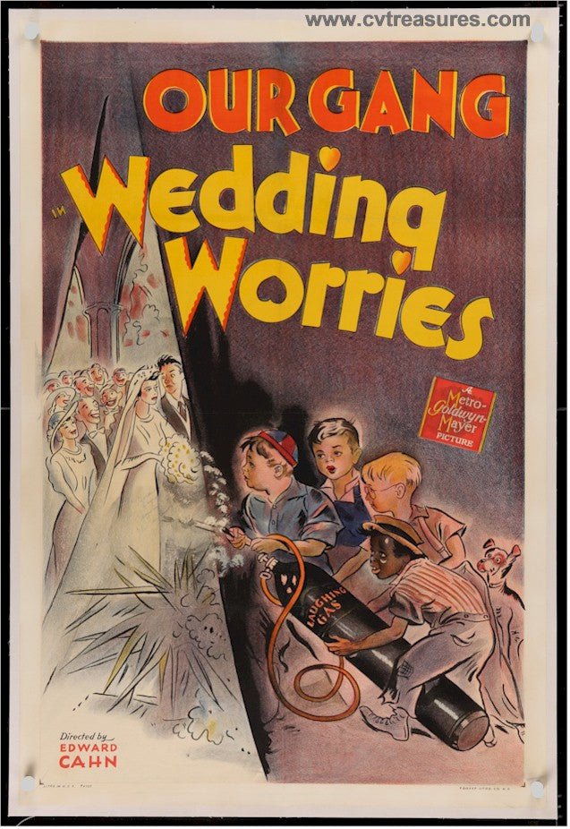 Our Gang in Wedding Worries Vintage One Sheet Movie Poster