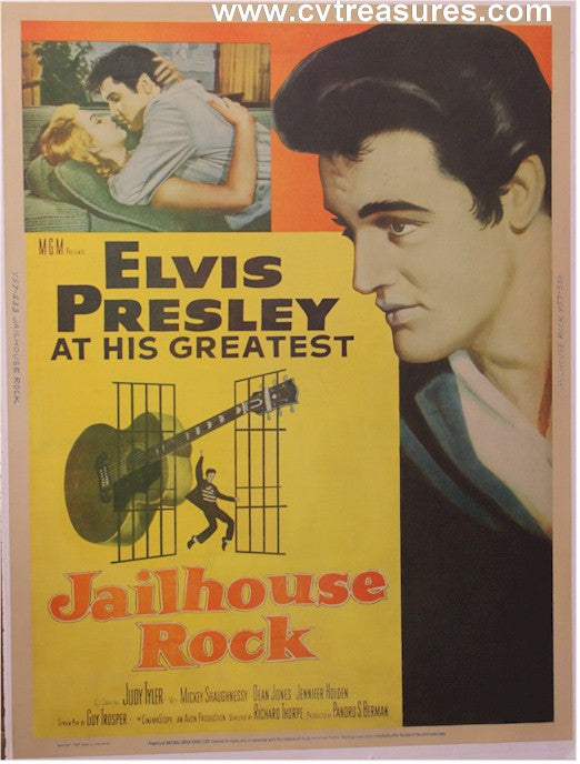 Jailhouse Rock VERY Rare Style 1 Sht movie poster Elvis Presley