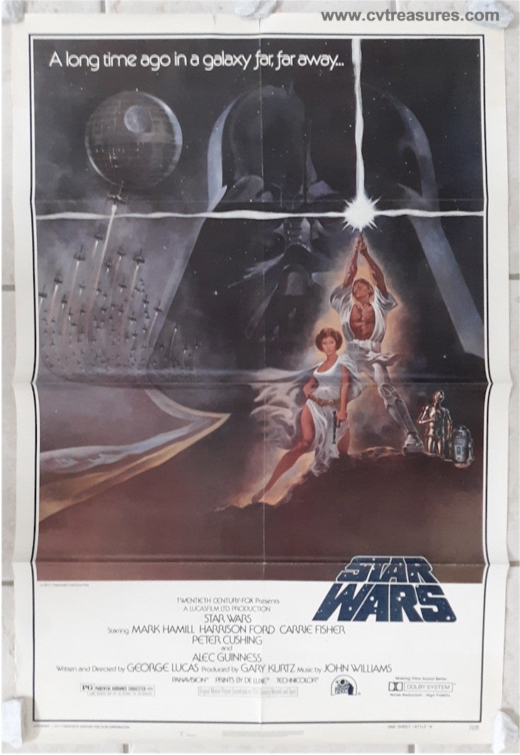 Star Wars Original Vintage Star Wars Movie Poster For Sale 2nd