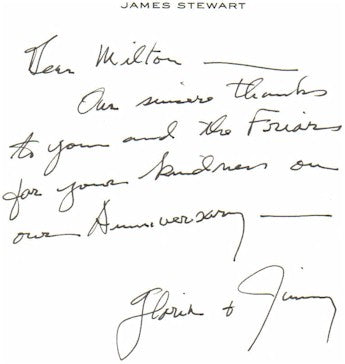 James Stewart Autograph Signed Letter