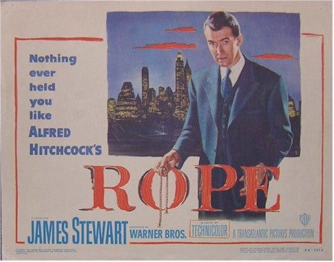 Alfred Hitchcock's Rope Movie Poster Title Card, James Stewart