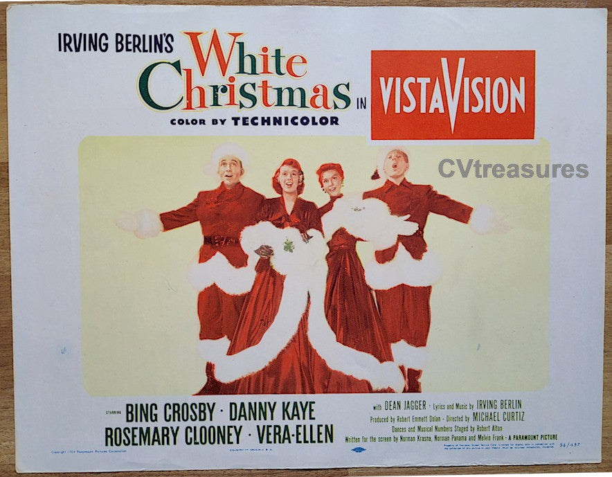 White Christmas Bing Crosby Vintage Feature Card 1954